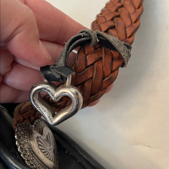 VINTAGE 90’s BRIGHTON LEATHER BRAIDED STRAP CROSSBODY BAG - Picture 16 of 16